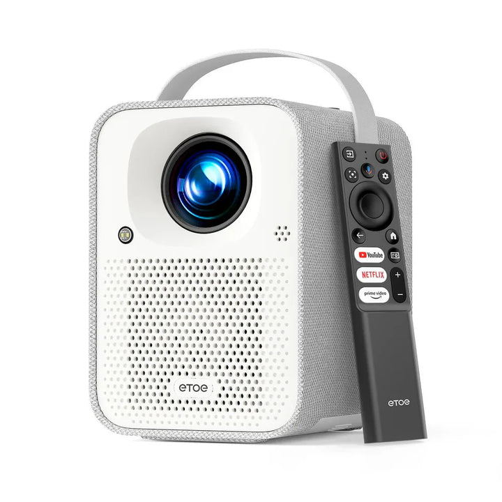 ETOE Seal Google TV Projector – Full HD 1080P, 500 ANSI Lumens, Smart Streaming, Dolby Audio, Wi - Fi & Bluetooth - ETOE Projector