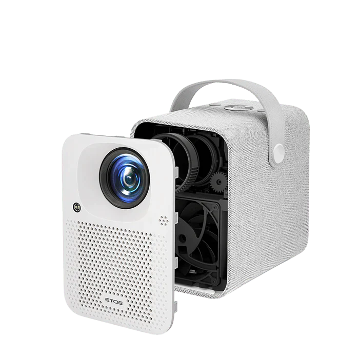 ETOE Seal Google TV Projector – Full HD 1080P, 500 ANSI Lumens, Smart Streaming, Dolby Audio, Wi - Fi & Bluetooth - ETOE Projector